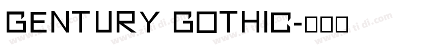 gentury gothic字体转换